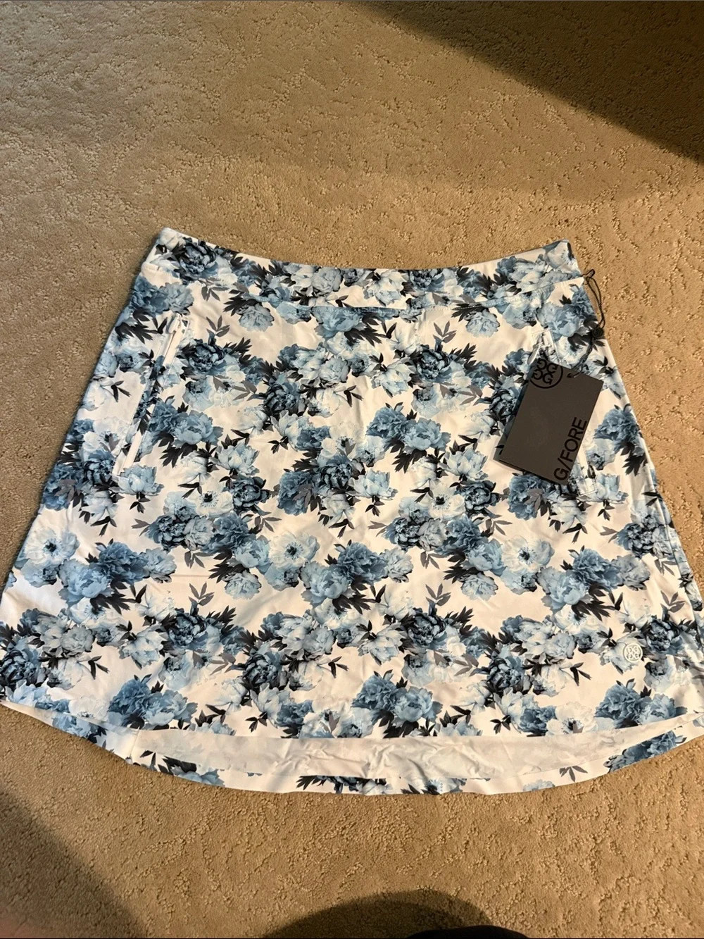 G/FORE Women's Blue Floral Golf Skort - White & Blue | Poshmark
