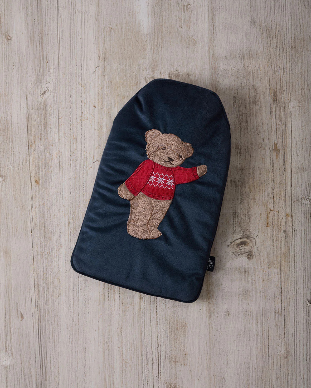 Velvet Embroidered Peers the Bear Hot Water Bottle | Chelsea Peers NYC
