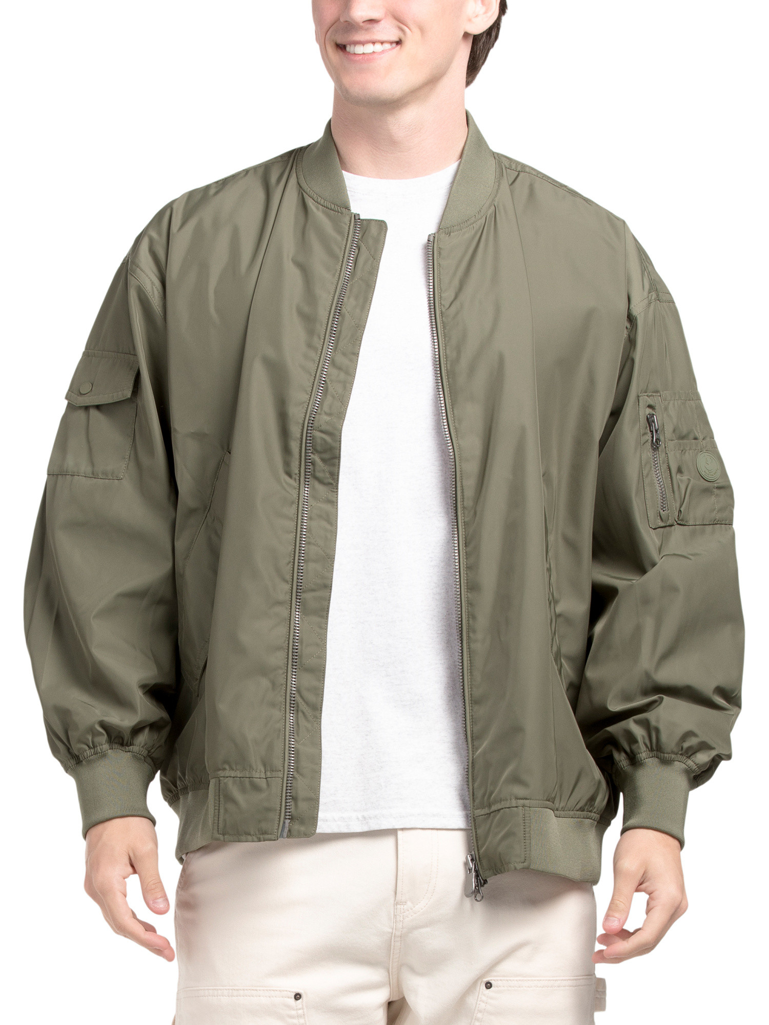 Jay Button Pocket Bomber Jacket | TJ Maxx