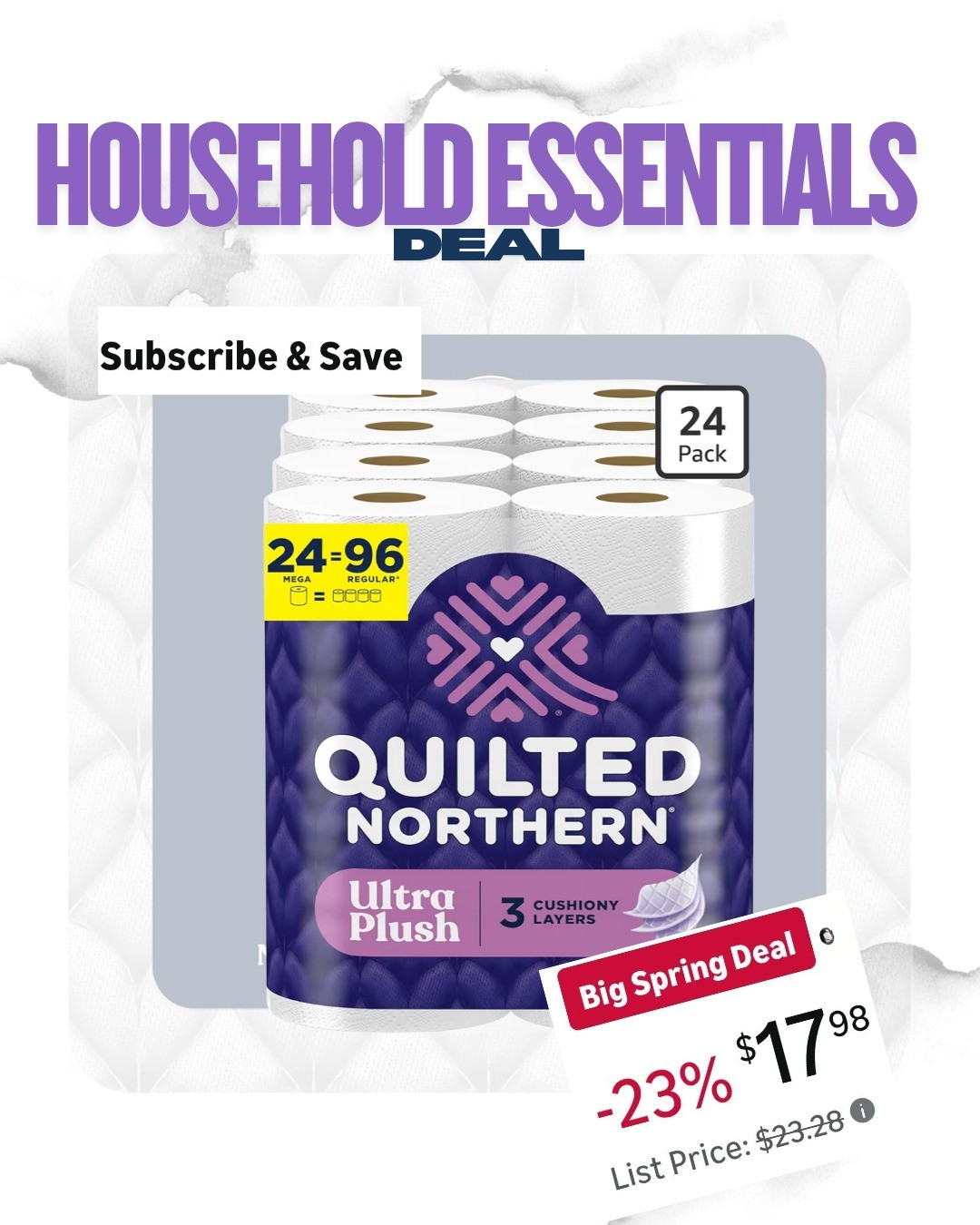 Stock-up deal 🙌Quilted Northern Ultra Soft & Strong is on sale for $17.98 when you subscribe 🤯#LTKHome #AmazonDeals #StockUpSale #HouseholdEssentials #MomLife #LTKFinds

#LTKmomlife #LTKSaleAlert #LTKHome