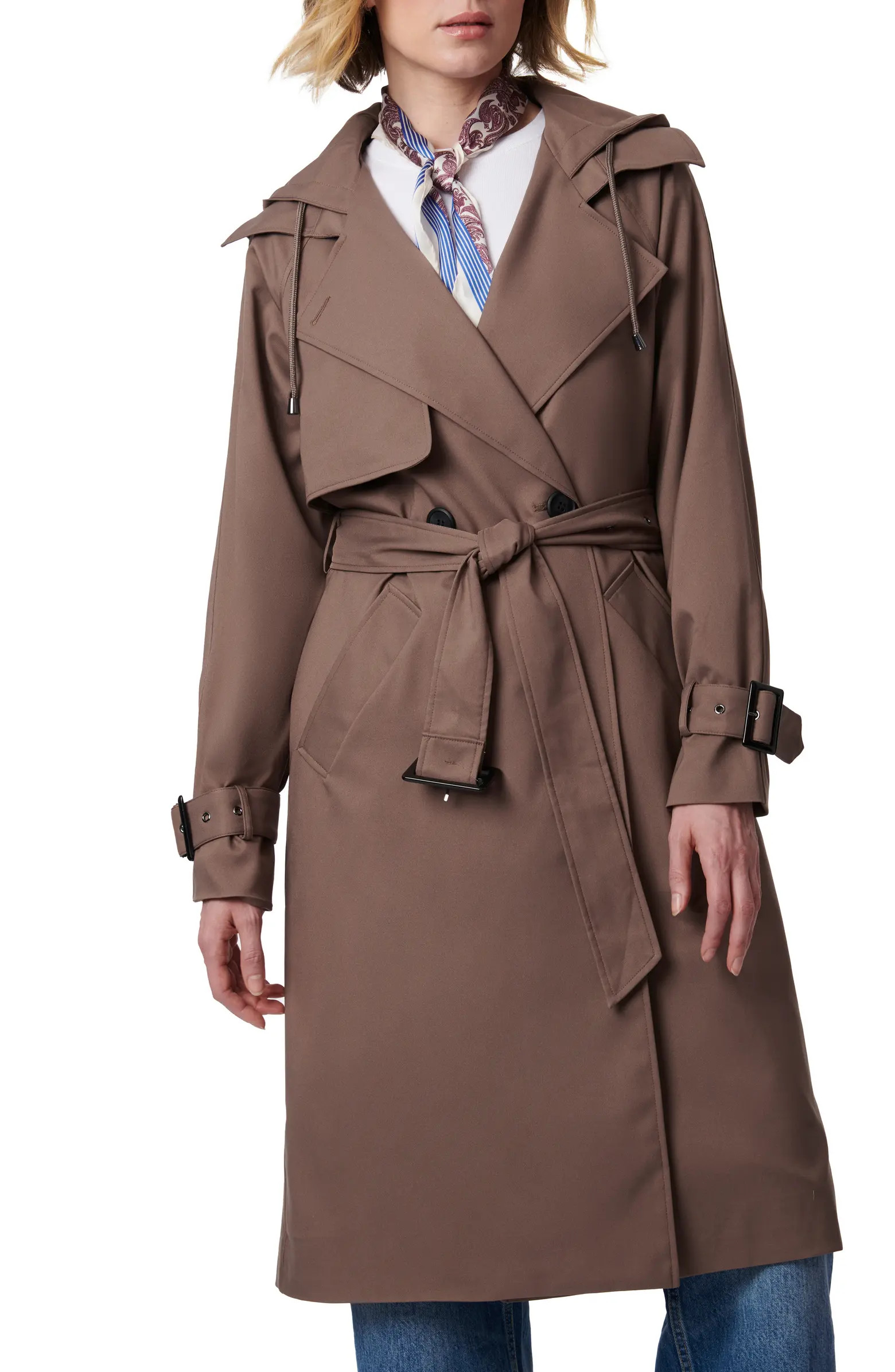 Double Breasted Hooded Trench Coat | Nordstrom