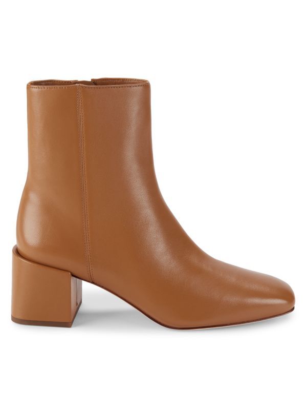 Kaye-B Block Heel Leather Ankle Boots | Saks Fifth Avenue OFF 5TH