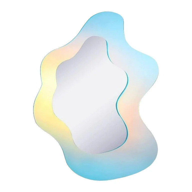 Wavy Acrylic Mirror Retro Mirror Frameless Decorative Mirror Vanity Mirror Wall | Walmart (US)