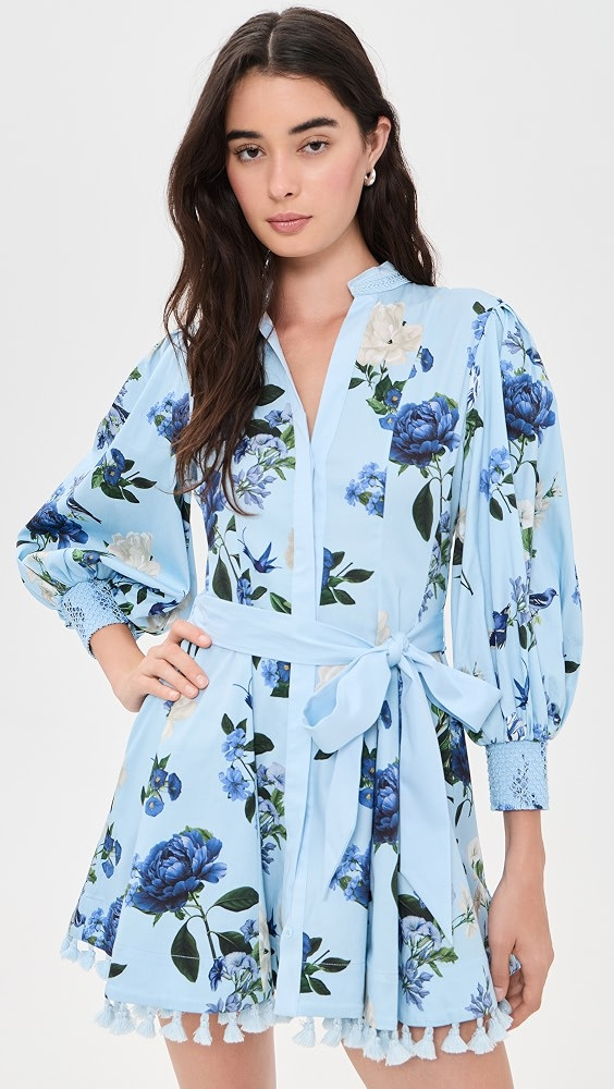 ALICE + OLIVIA Lucy Mini Shirt Dress with Tie Belt | Shopbop | Shopbop