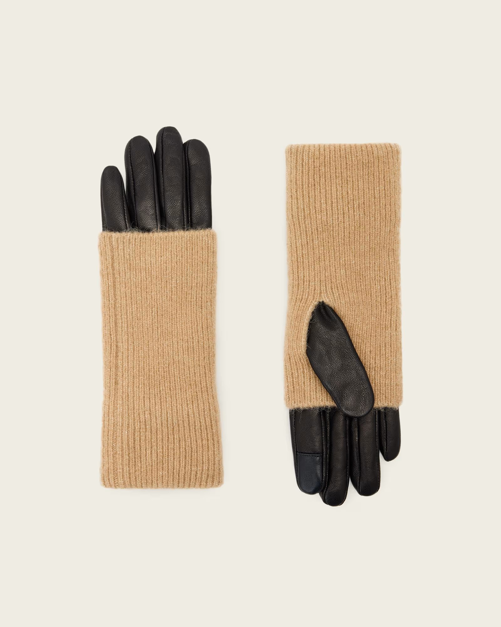 AllSaints Leather Onyx Leather Gloves, Size: XS | AllSaints UK