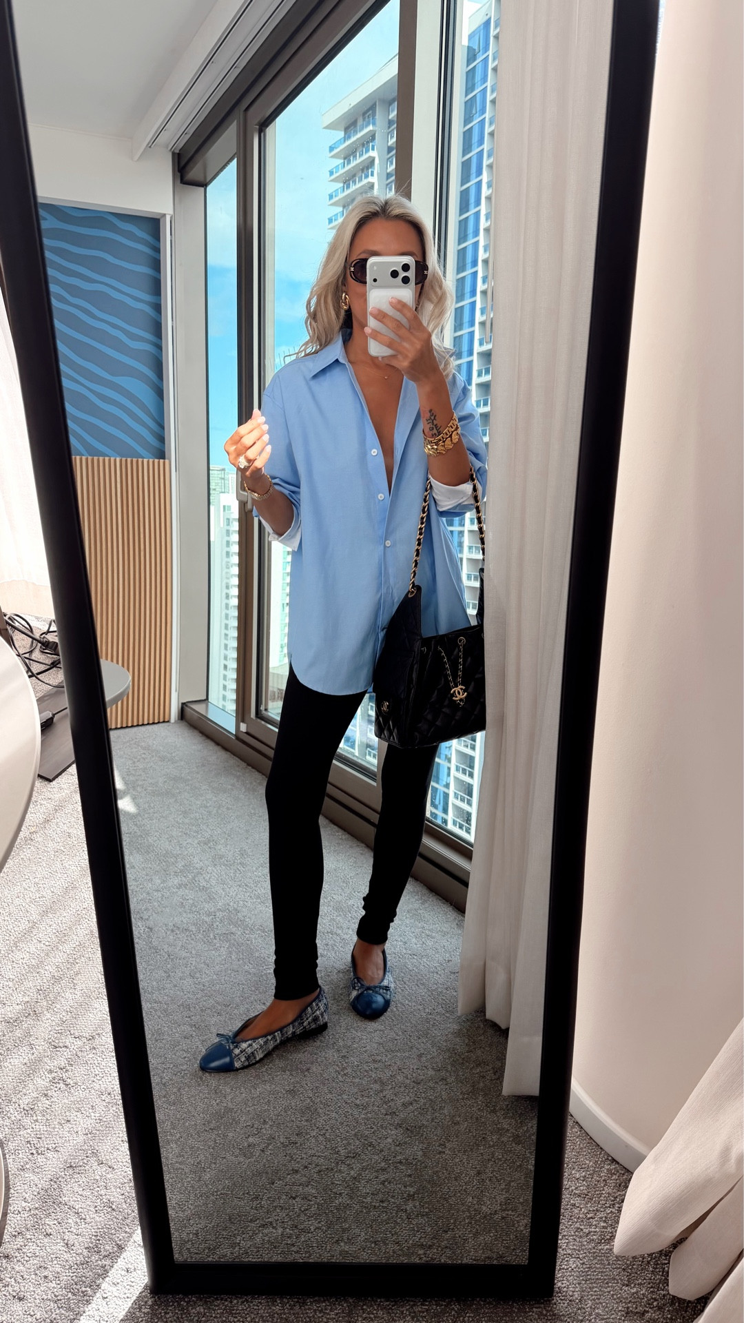 The best ZARA button down length for petites for leggings! Covers your him and shorter im front! Size XS. 

#LTKPetite #LTKStyleTip #LTKFindsUnder50