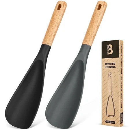 Badiano Cooking Spoon for Nonstick Cookware, Silicone Spoon Set for Mixing, Scoop, Scrape,2 Pcs,BG | Walmart (US)