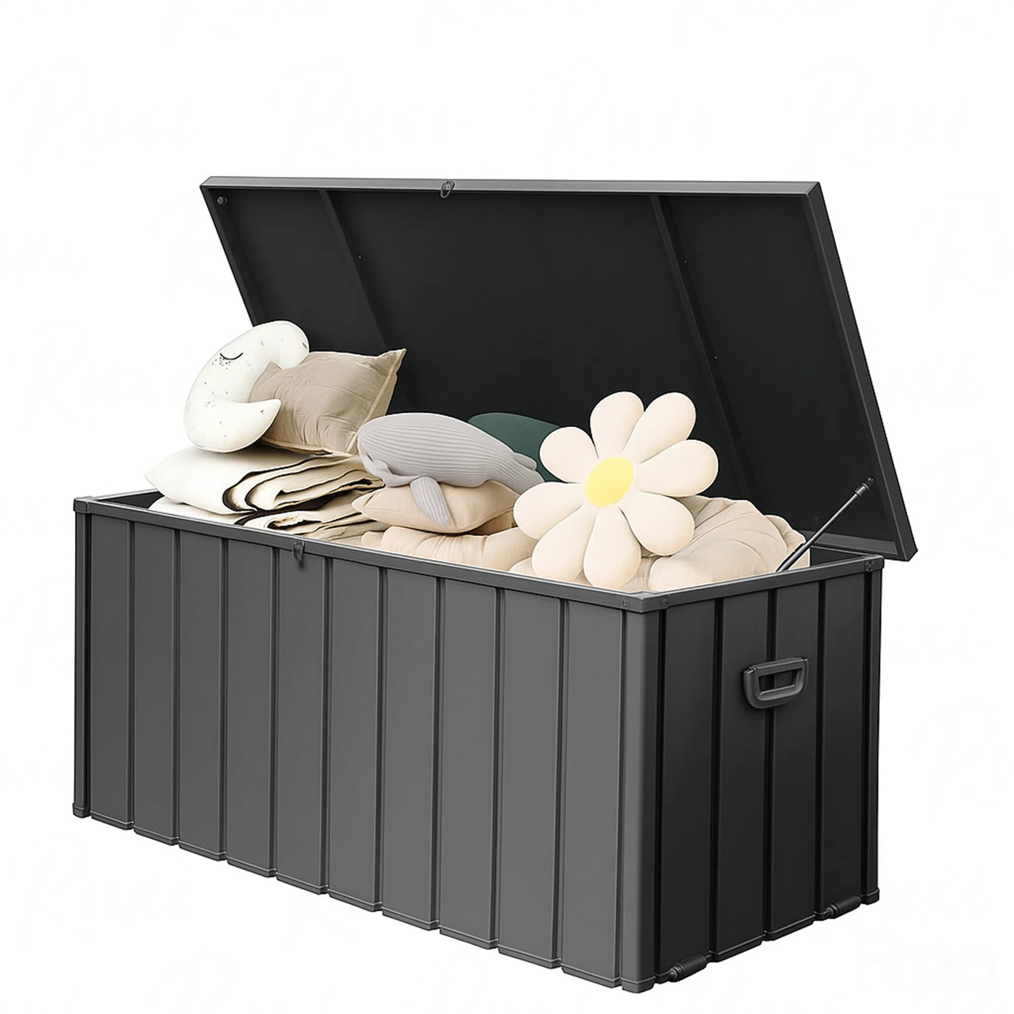190 Gallon Metal Deck Box, Waterproof Steel Outdoor Box, Large Patio Furniture Storage Cabinet, L... | Wayfair North America