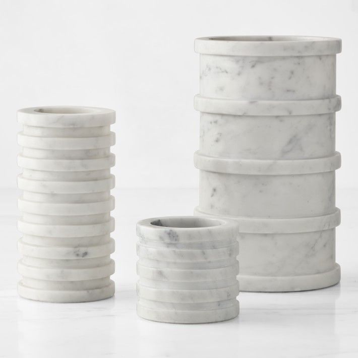White Carrara Marble Vases | Williams-Sonoma