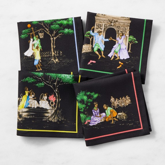 Sheila Bridges x Williams Sonoma  Harlem Toile Cocktail Napkins, Set of 4 | Williams-Sonoma