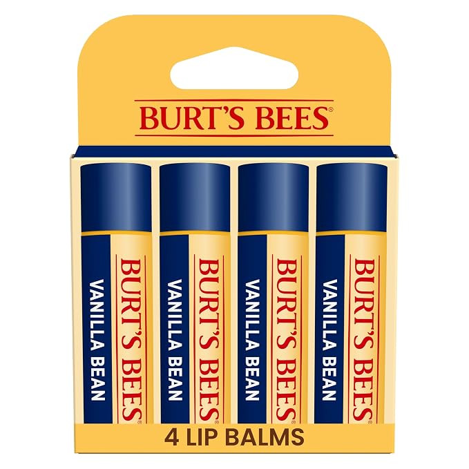 Burt's Bees 100% Natural Moisturizing Lip Balm, Vanilla Bean - 4 Tubes | Amazon (US)