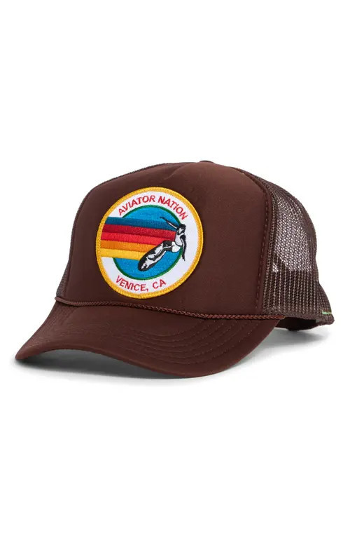 Aviator Nation Signature Trucker Hat in Brown at Nordstrom | Nordstrom