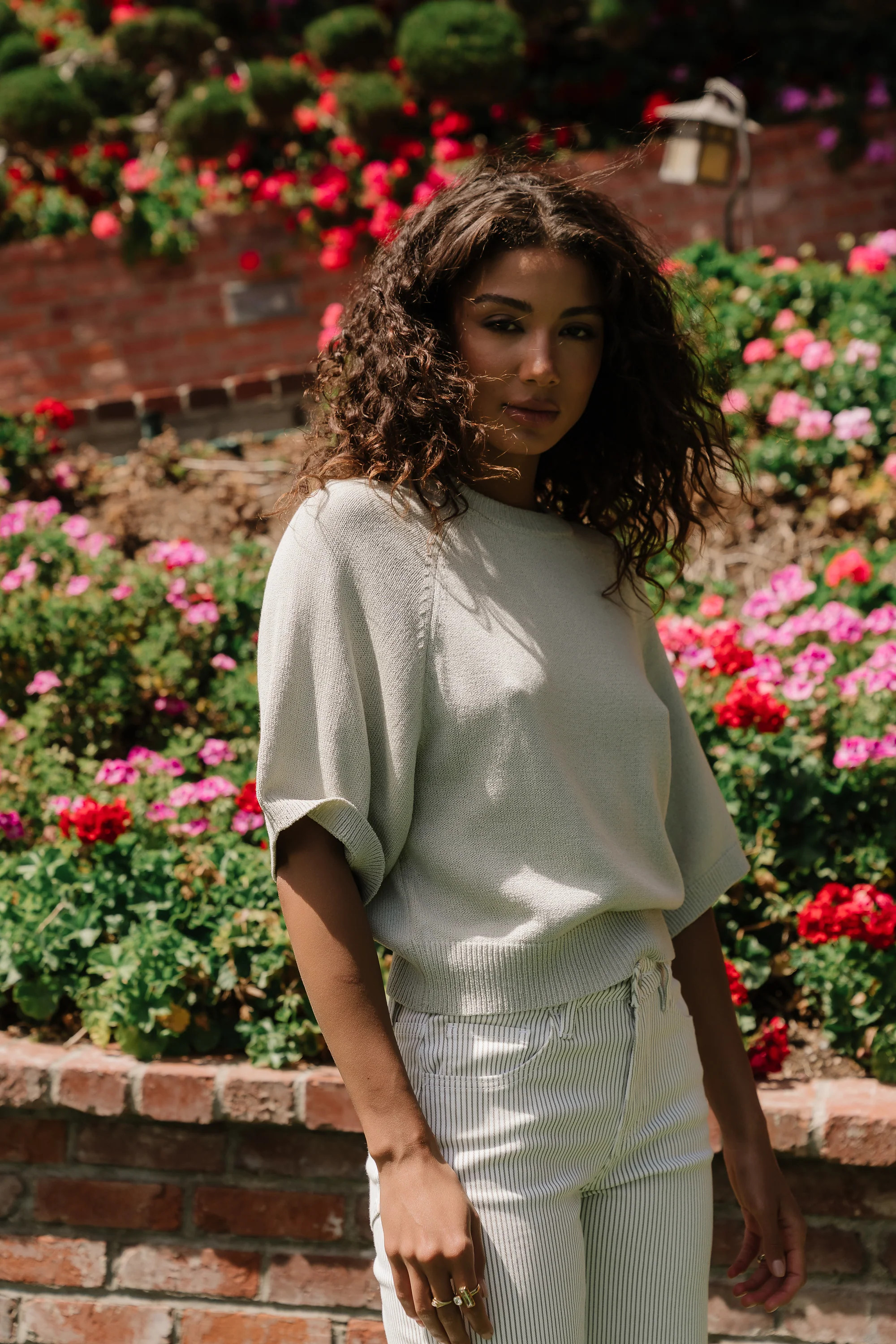 Camille Oversized Sweater in Mint | Böhme US