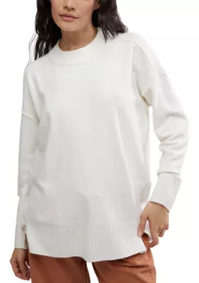 Free People Women's Phoebe Pullover Sweater, White, Medium | Belk