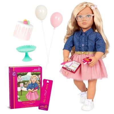 Our Generation Emily Posable 18" Party Planner Doll & Storybook | Target