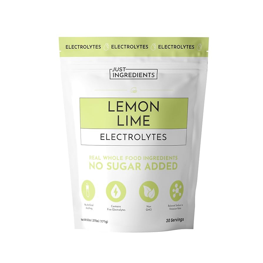 Lemon Lime Electrolytes – 30‑Serving Hydration Drink Mix with Coconut Water, Sea Salt, and Tr... | Amazon (US)