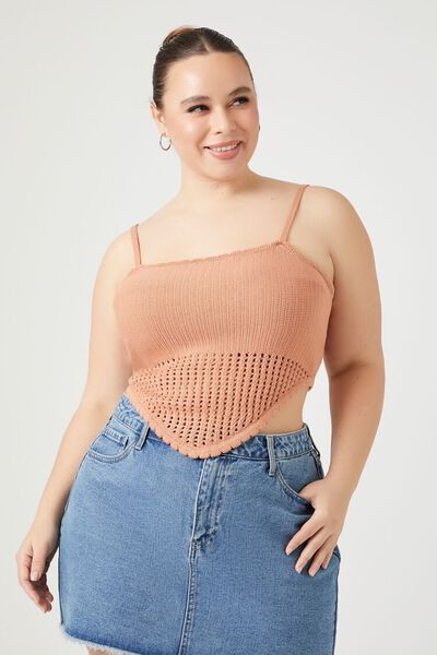 Plus Size Sweater-Knit Cropped Cami | Forever 21