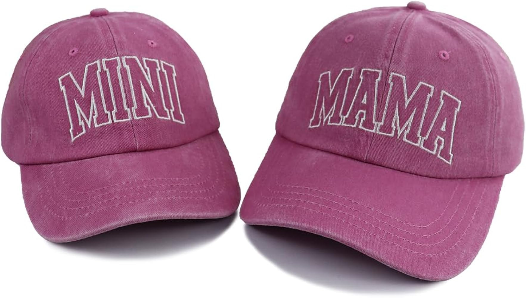 2PCS Mama and Mini Matching Hats, Adjustable Embroidered Cotton Mommy and Me Baseball Cap | Amazon (US)