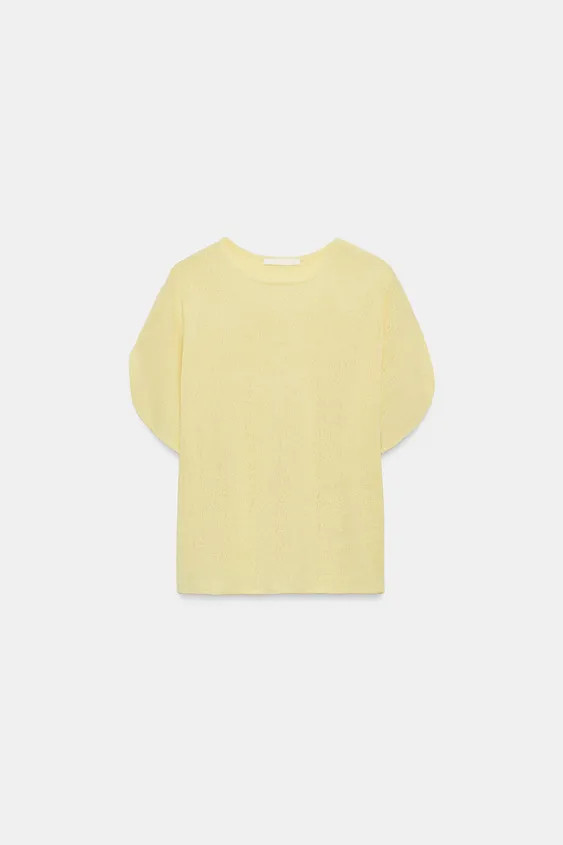 RUSTIC CAPE SLEEVE TOP | Zara UK