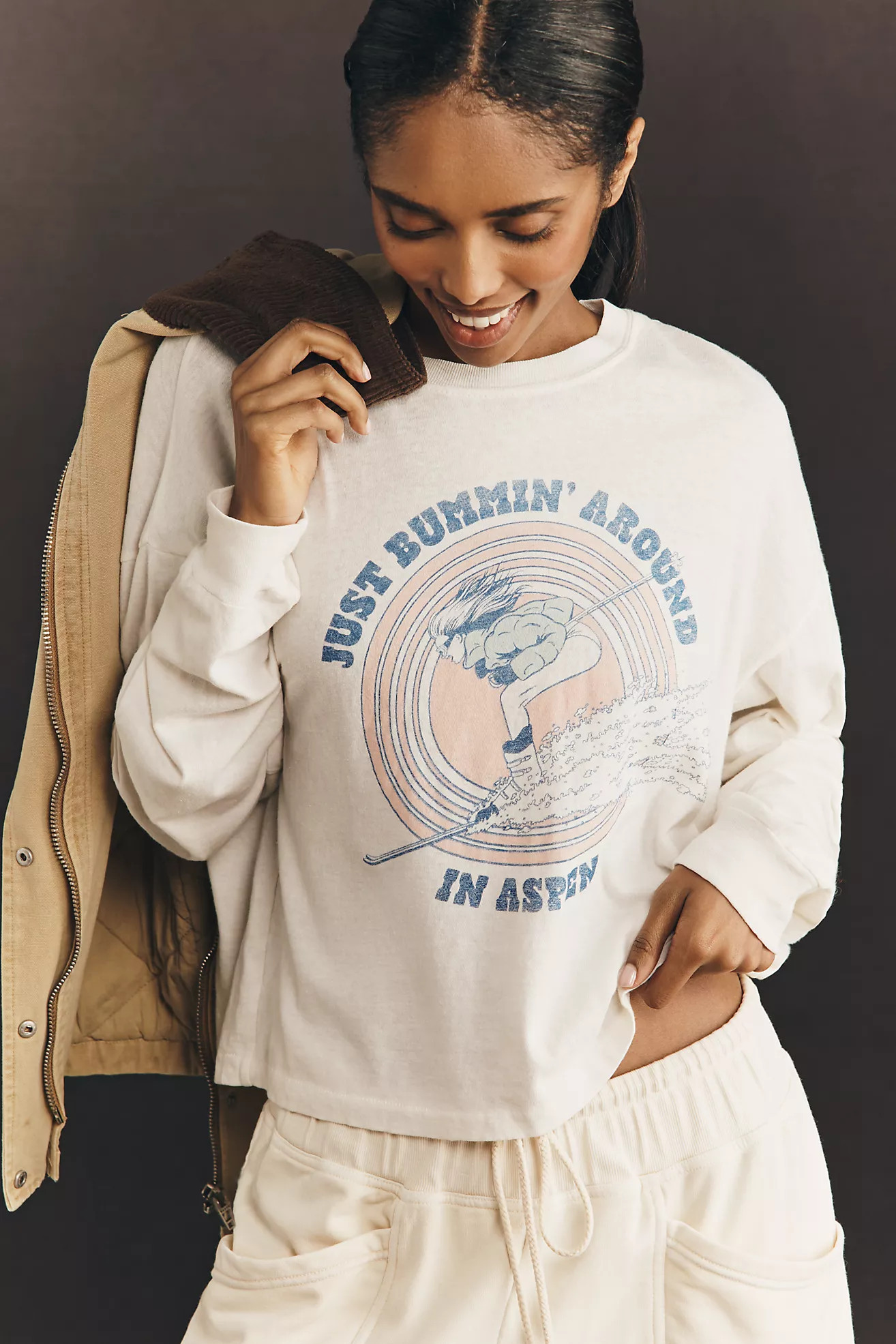 RE/DONE Boxy Boyfriend Long-Sleeve T-Shirt | Anthropologie (US)