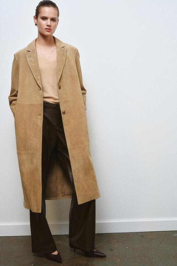 SUEDE LEATHER COAT ZW COLLECTION LIMITED EDITION | Zara UK