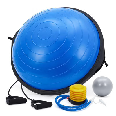 COZONY Half Balance Ball Trainer with Textured Base, 2 Resistance Bands and Pump for Home Gym Stability Training | Target