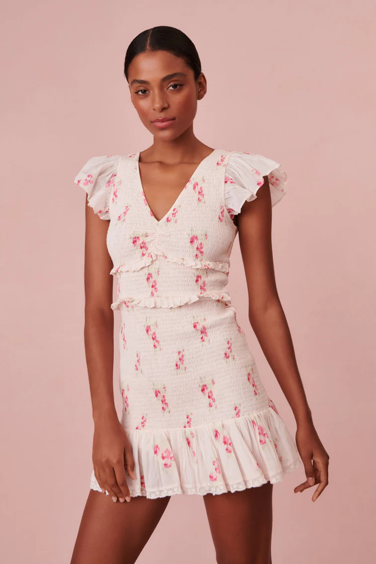 Sonora Smocked Mini Dress | LOVESHACKFANCY