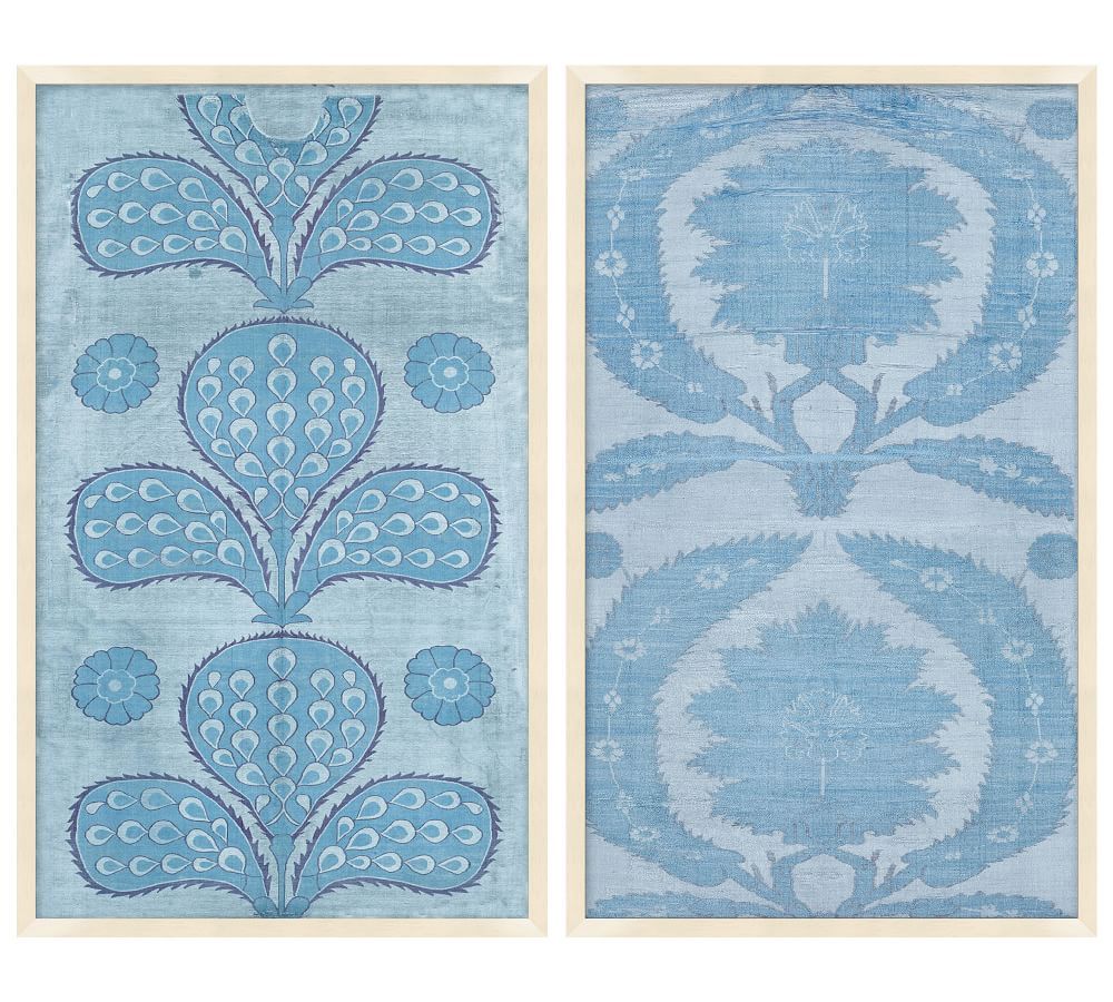 Blue Tapestry Paper Print, Set of 2 | Pottery Barn (US)
