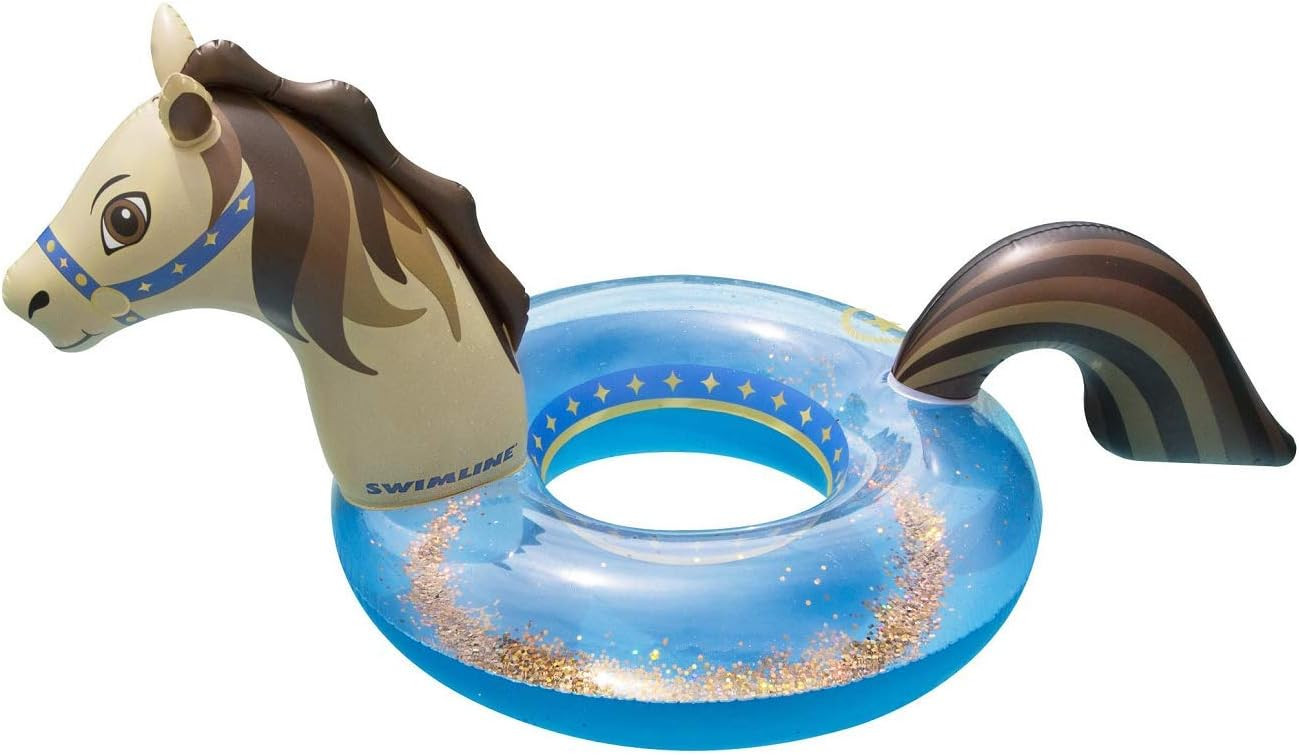 Swimline Hobby Horse Glitter Inflatable Pool Ring | Amazon (US)