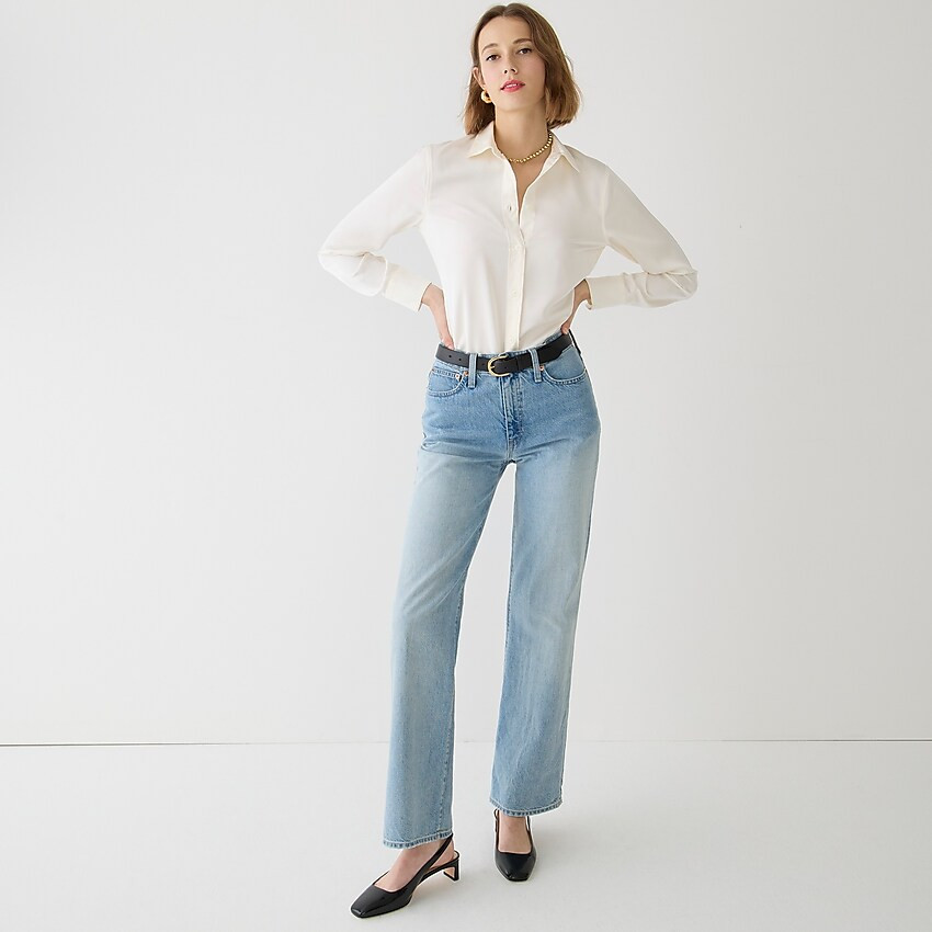 Petite '90s wide-leg jean in Morningside wash | J. Crew US