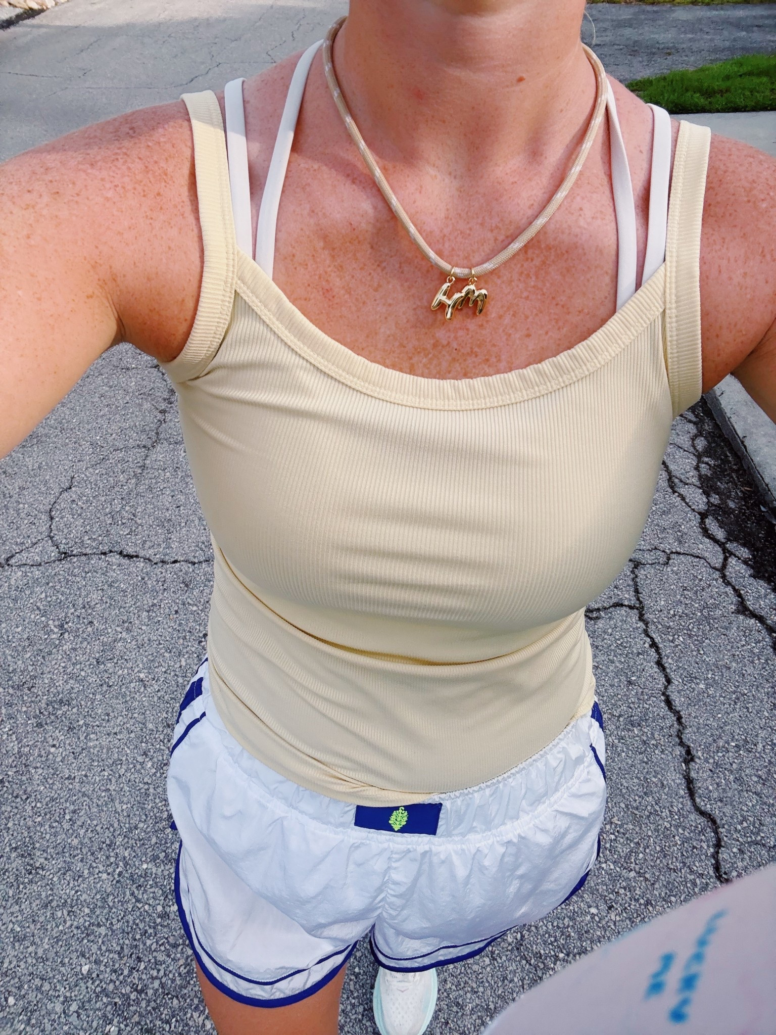 My walking fit 🌞 Necklace is the Naomi from www.getluckycharmed.com