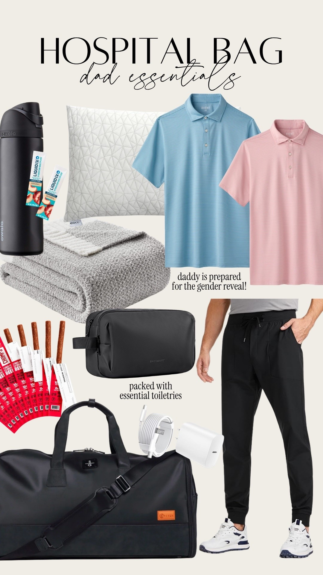 Hospital bag for men! Dad essentials 

#LTKmomlife #LTKBaby #LTKMens
