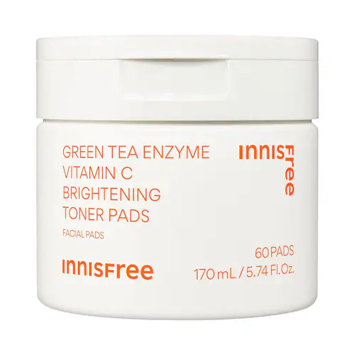 Green Tea Enzyme Vitamin C Brightening + Exfoliating Toner Pads | Sephora (US)