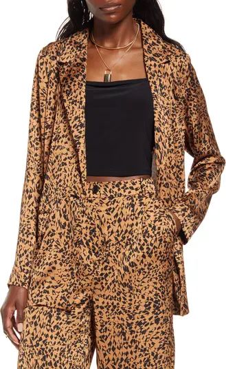 Abstract Print Satin Blazer | Nordstrom