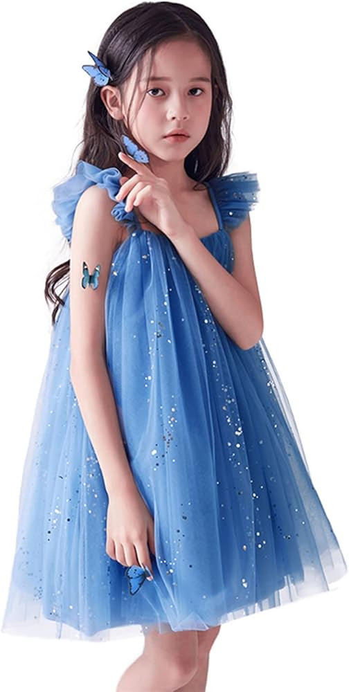 NNJXD Flower Girl's Wedding Dress Lace Sleeveless Tulle Summer Vintage Dresses | Amazon (US)