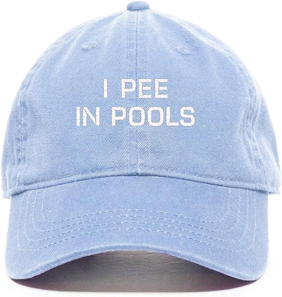 I Pee in Pools Baseball Cap Embroidered Cotton Adjustable Dad Hat | Amazon (US)