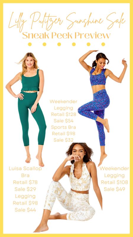 Lilly Pulitzer sunshine sale: luxletic and activewear! 

#LTKsalealert #LTKunder100 #LTKunder50