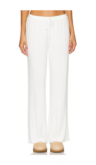 eberjey Cozy Time Wide Leg Pant in Ivory. - size L | Revolve Clothing (Global)