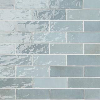 Ivy Hill Tile Kingston Blue 3 in. x 8 in. Polished Ceramic Wall Tile (5.38 sq. ft./case) EXT3RD10... | The Home Depot