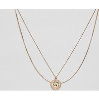 Monki coin pendant necklace in gold - Gold | ASOS ROW