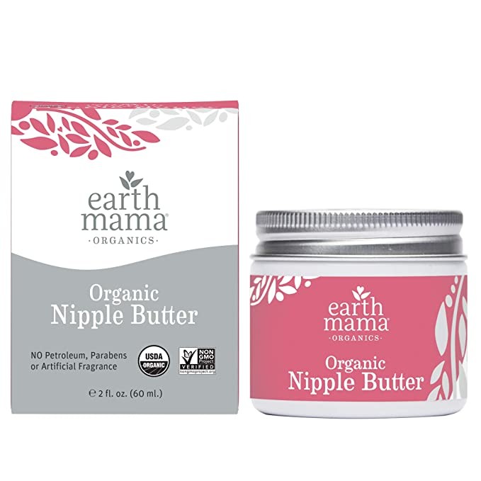 Organic Nipple Butter Breastfeeding Cream by Earth Mama | Lanolin-free, Safe for Nursing & Dry Sk... | Amazon (US)
