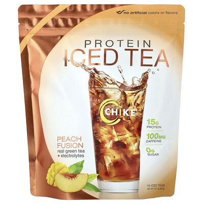 Chike Nutrition, Protein Iced Tea, Peach Fusion, 10.1 oz (287 g) | iHerb