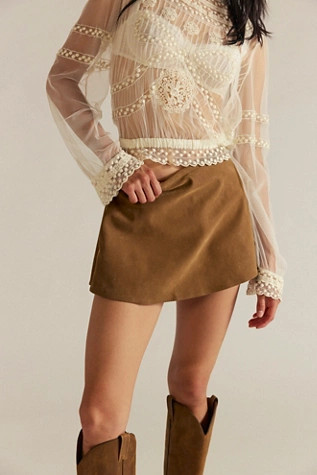 We The Free Paradise Found Suede Skort | Free People (Global - UK&FR Excluded)