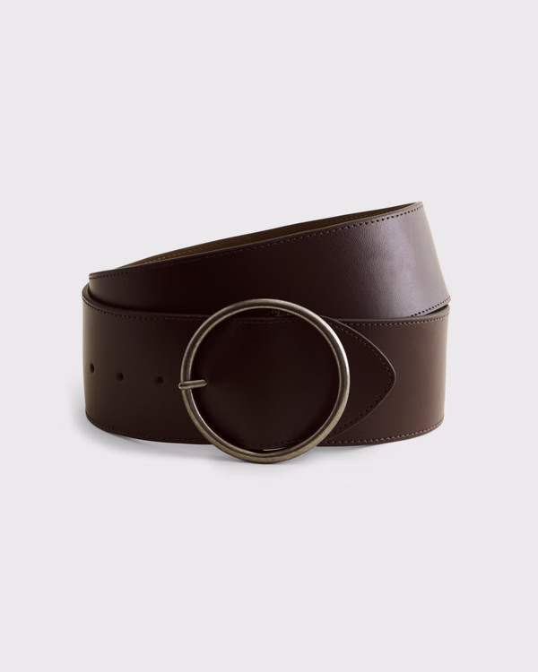 Women's Wide Leather Belt | Women's Accessories | Abercrombie.com | Abercrombie & Fitch (US)