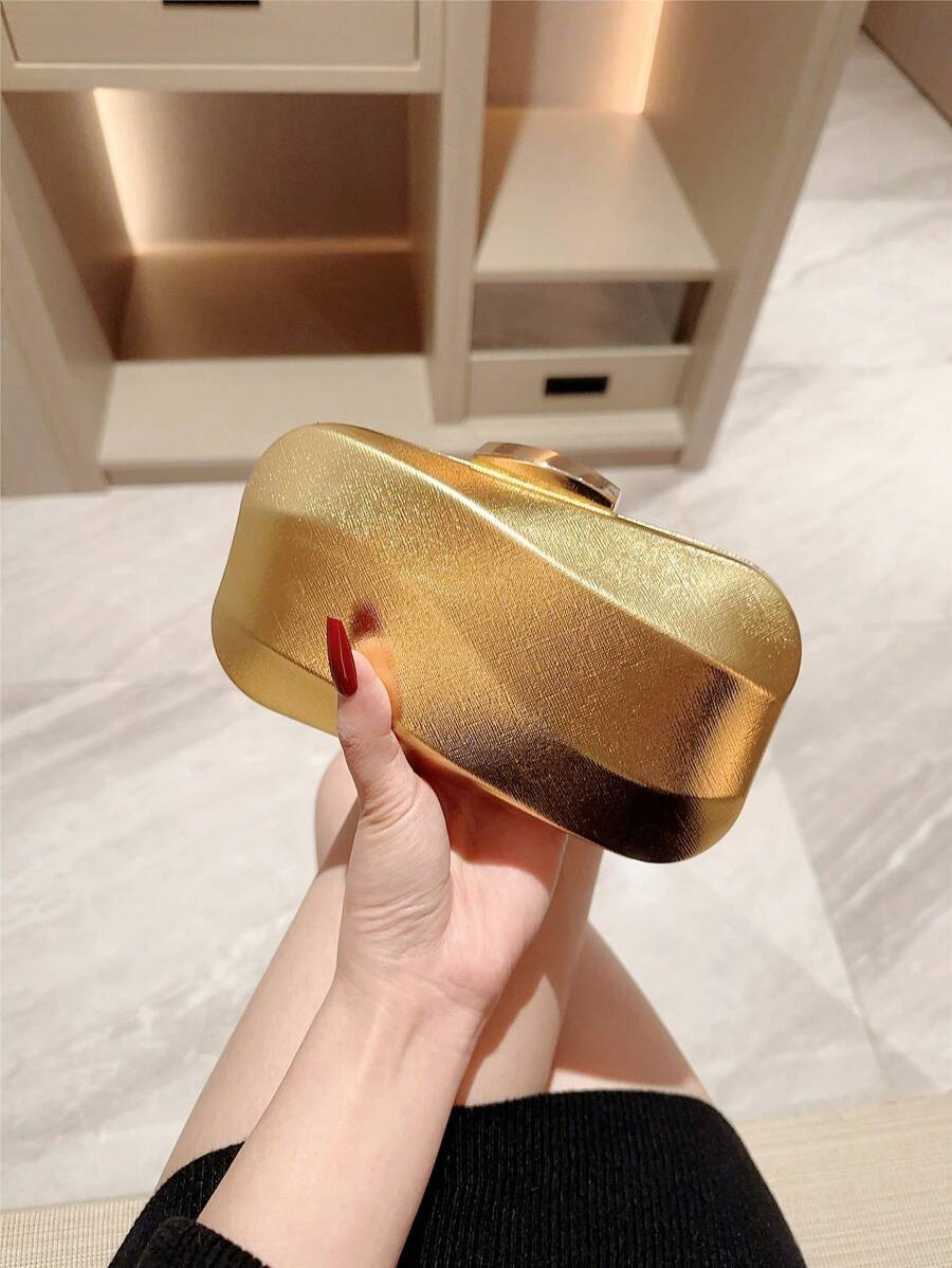 1pc Minimalist Asymmetrical Shape Box Design Clutch Bag, Suitable For Wedding, Formal Party, Prom... | SHEIN