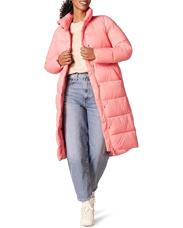 Amazon Essentials Women's Lightweight Full-Zip Water-Resistant Long Cocoon Puffer Winter Coat | Amazon (US)