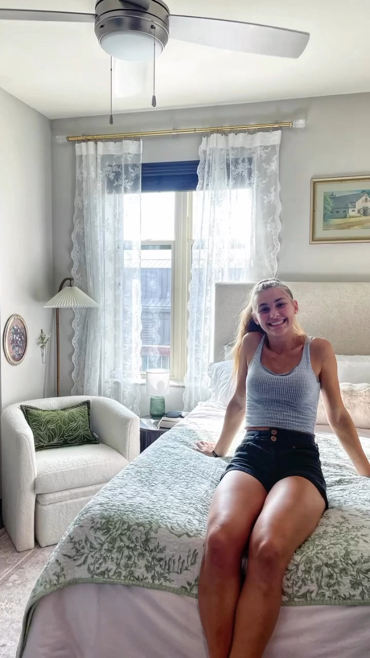 It was so fun designing Annabelle’s college dorm room together! Some items are thrifted or brought from home and the headboard was commissioned by a local upholsterer for us. Rug is discontinued by Ruggable.

#LTKSaleAlert #LTKHome #LTKFindsUnder100