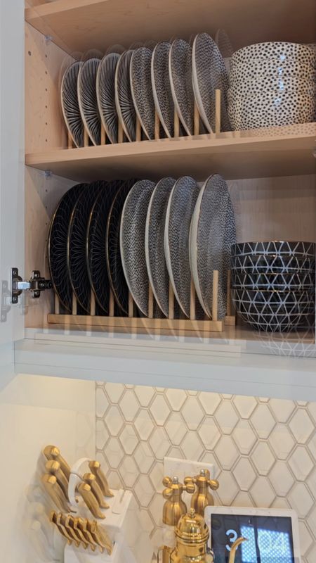 Plate organizer,  bamboo organizer,  plate racks , #kitchenorganizationtips 

#LTKhome #LTKsalealert #LTKfindsunder50