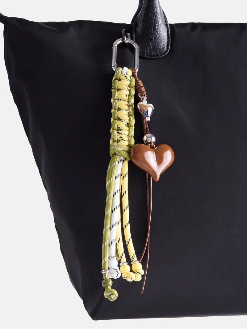No Boundaries Women\u2019s Heart Bag Charms, Green | Walmart (US)