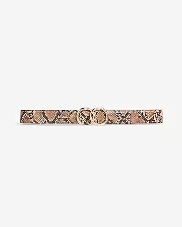 snakeskin double o-ring belt | Express